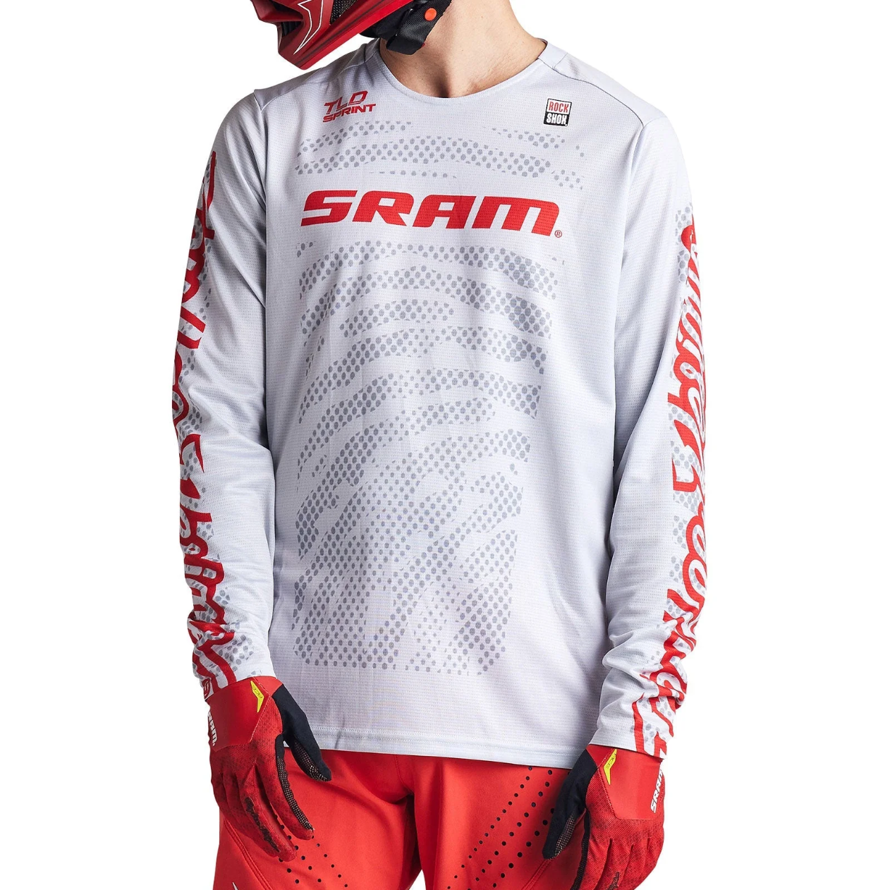 Maillot TROY LEE DESIGNS SPRINT SRAM Manches Longues Blanc