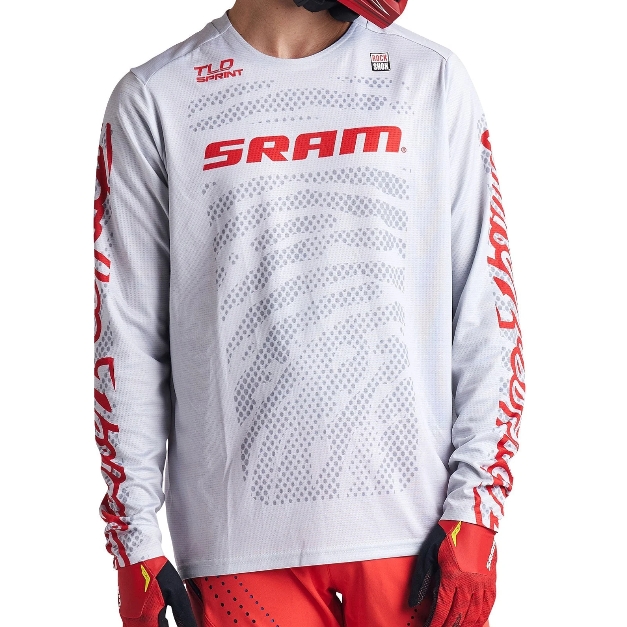 Maillot TROY LEE DESIGNS SPRINT SRAM Manches Longues Blanc
