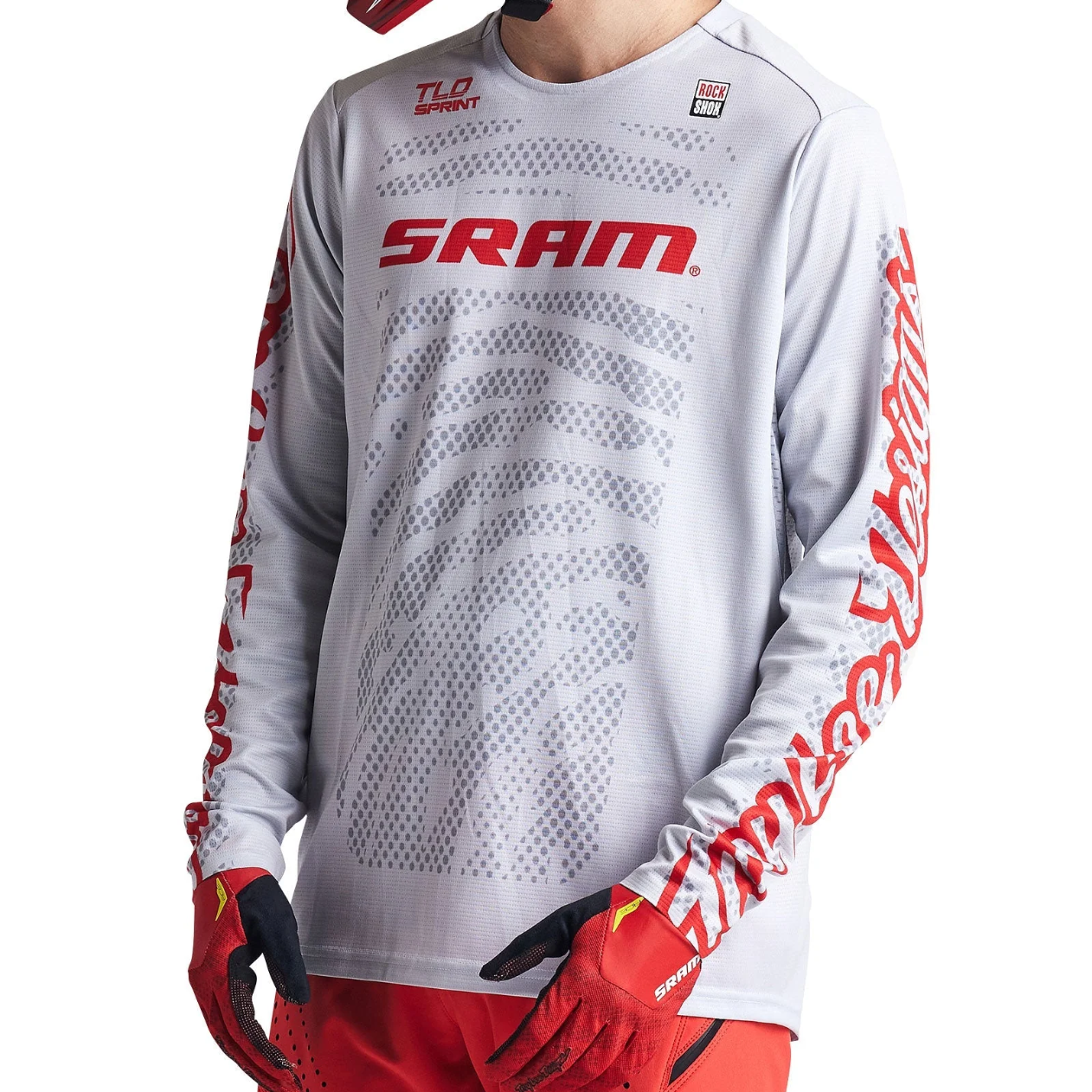 Maillot TROY LEE DESIGNS SPRINT SRAM Manches Longues Blanc