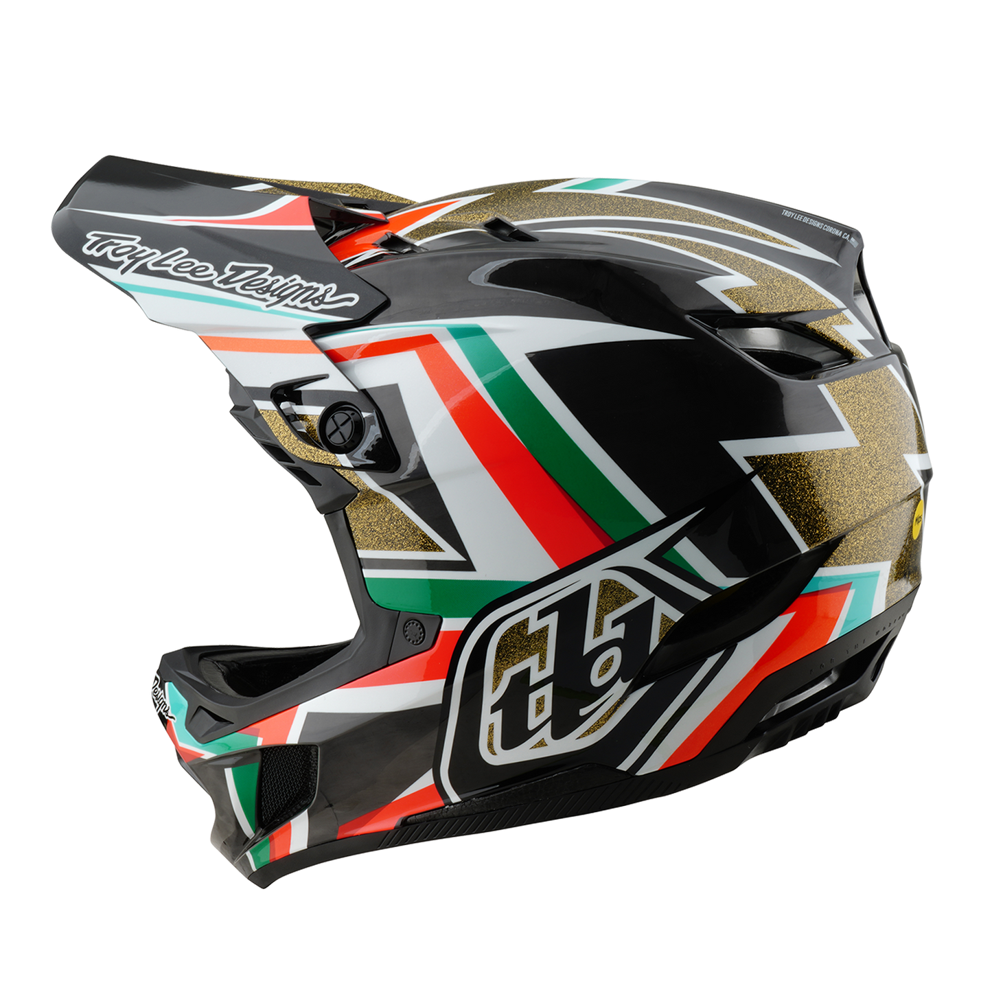 Casque VTT TROY LEE DESIGNS D4 CARBON MIPS FRAMES Noir/Or
