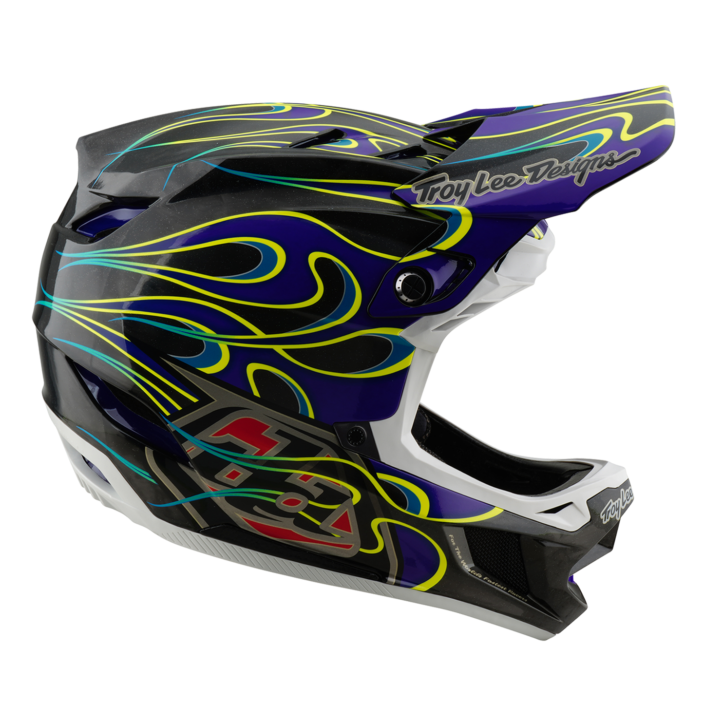 Casque VTT TROY LEE DESIGNS D4 CARBON MIPS Drip Noir/Violet
