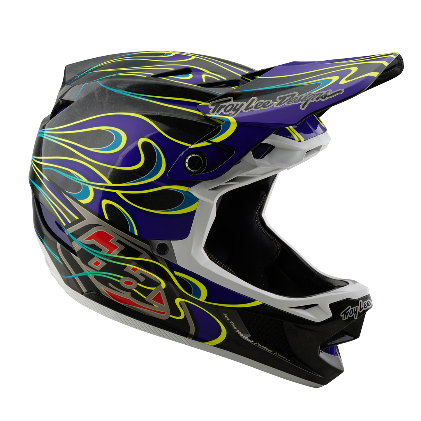 Casque VTT TROY LEE DESIGNS D4 CARBON MIPS Drip Noir/Violet
