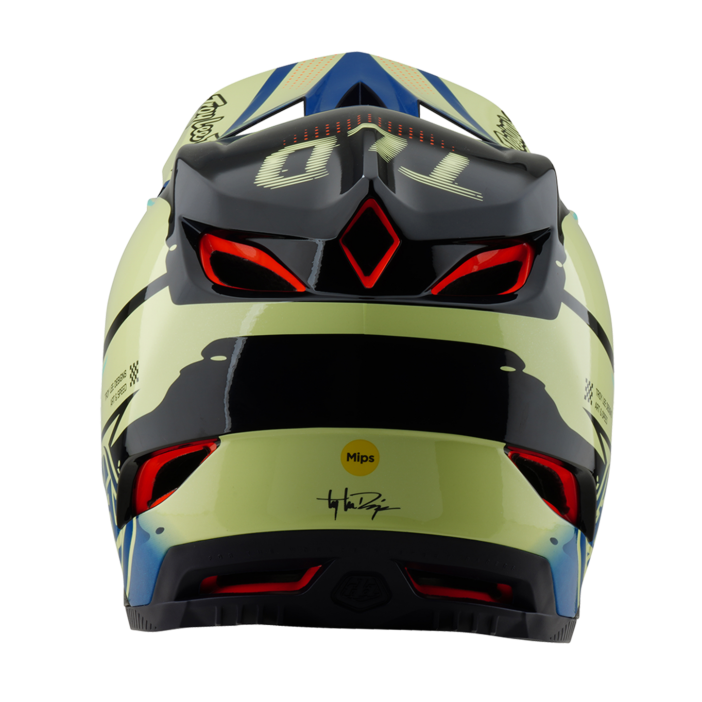 Casque VTT TROY LEE DESIGNS D4 COMPOSITE MIPS Drip Jaune