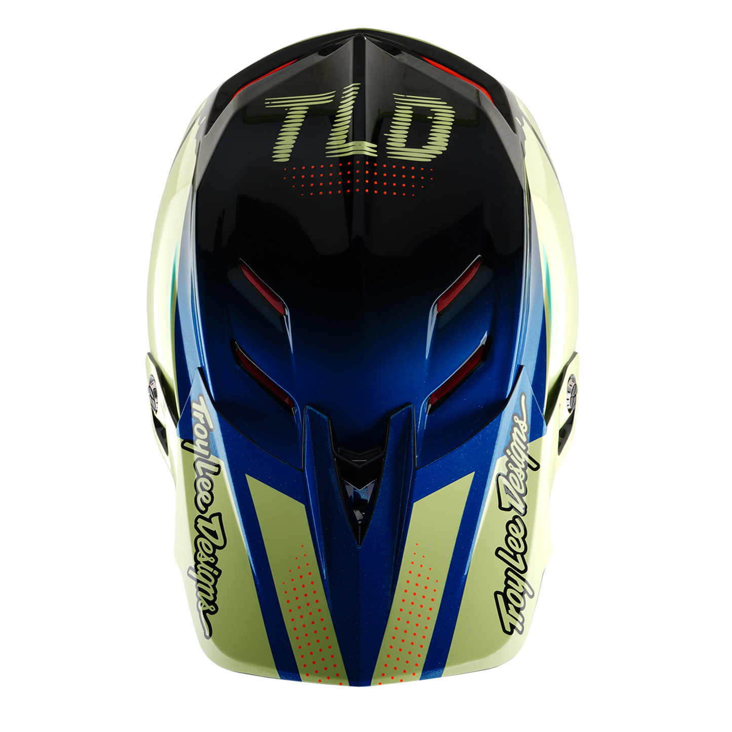 Casque VTT TROY LEE DESIGNS D4 COMPOSITE MIPS Drip Jaune