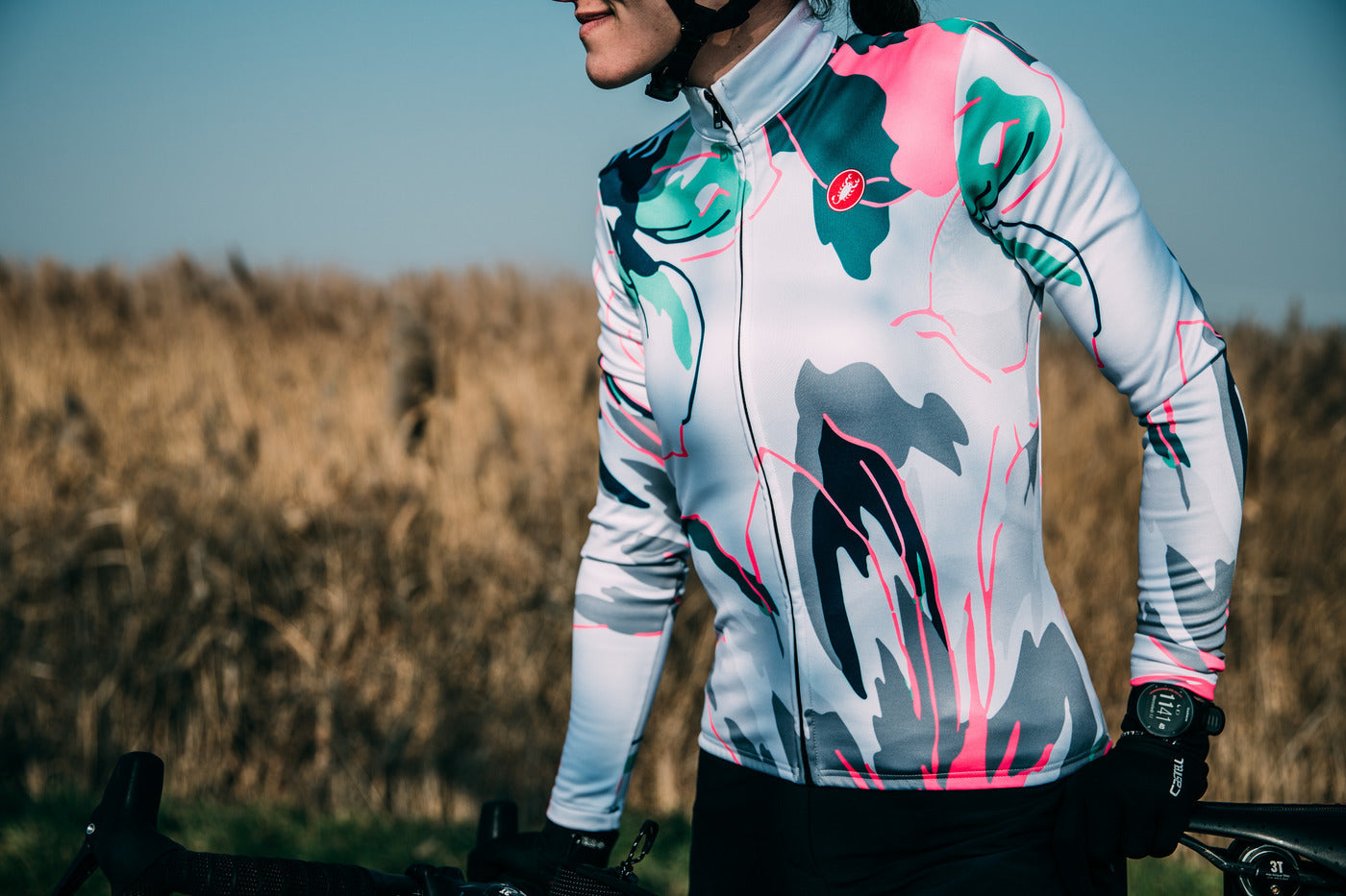 Maillot CASTELLI UNLIMITED THERMAL Femme Manches Longues Gris/Bleu