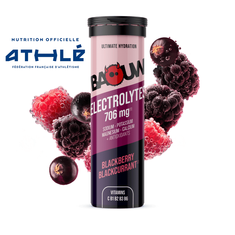 Boisson Énergétique BAOUW (Tube de 10 Pastilles) Mûre/Cassis