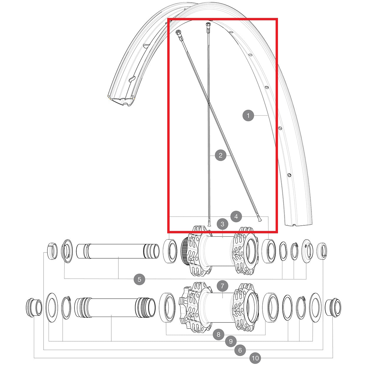 Kit 14 Rayons Ar MAVIC E-DEEMAX 303mm