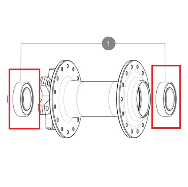 Kit 2 Roulements Moyeu MAVIC 18x30x7mm