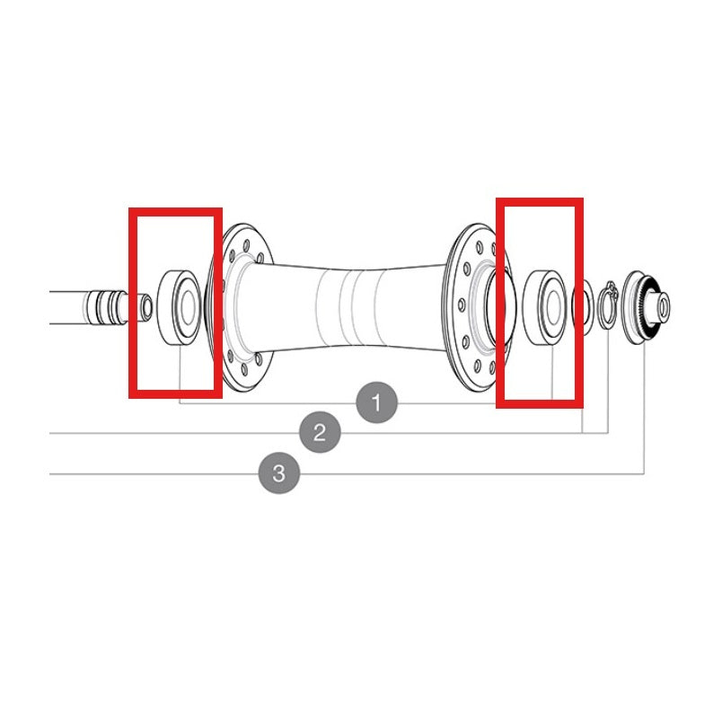 Kit 2 Roulements Moyeu MAVIC 10x22x6mm