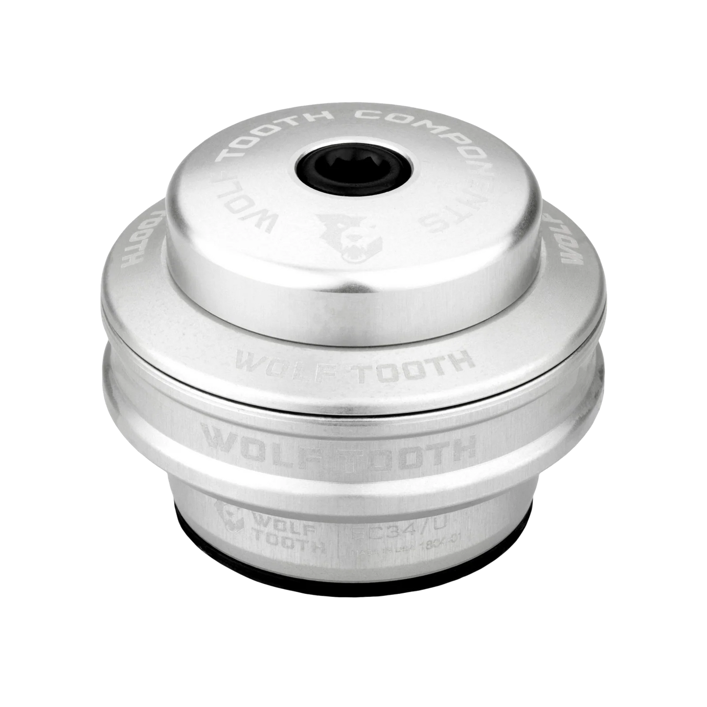 Cuvette Haute pour Jeu de Direction Externe WOLF TOOTH PREMIUM 1"1/8 EC34 Stack 16 mm Argent