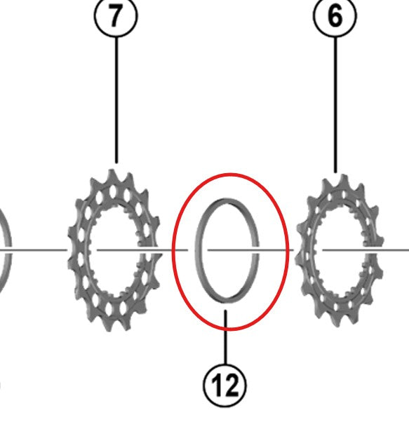 Entretoise de cassette SHIMANO Dura-Ace 1mm Spacer CS-7800 Entretoise de cassette SHIMANO Dura-Ace 1mm Spacer CS-7800