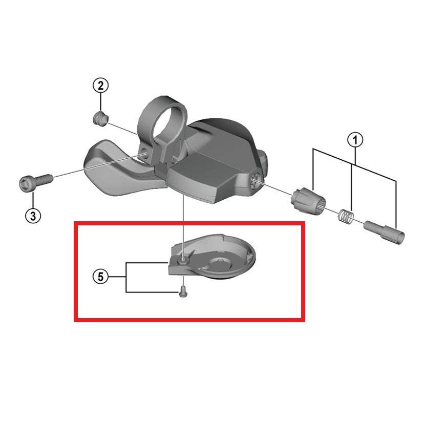 Couvercle Inférieur pour Commande de Vitesse SHIMANO CUES SL-U4000 Gauche