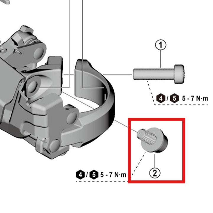 Vis de fixation de Câble SHIMANO FD-U8010/U6010 (M5x9.2)