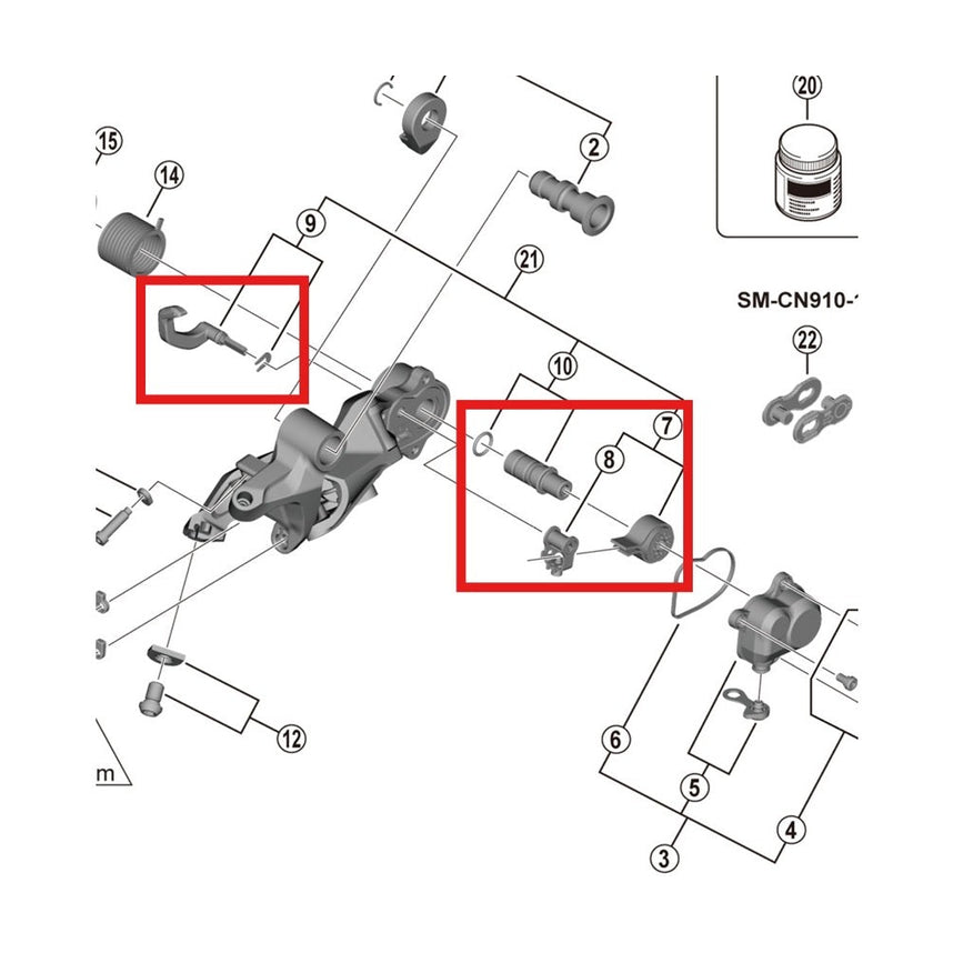 Kit Stabilisateur Chape SHIMANO RD-M8120/7120-SGS