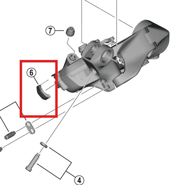 Cache Port de Charge Dérailleur Arrière SHIMANO RD-R9250