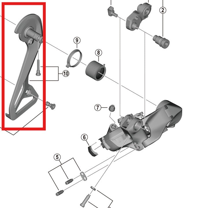 Chape de Dérailleur Arrière Externe et Vis Montage SHIMANO DURA-ACE RD-R9250