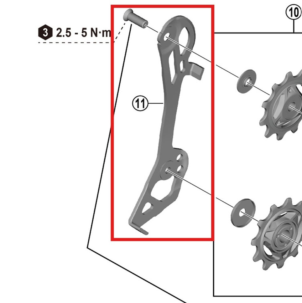 Chape de Dérailleur Arrière Interne SHIMANO RD-R7100