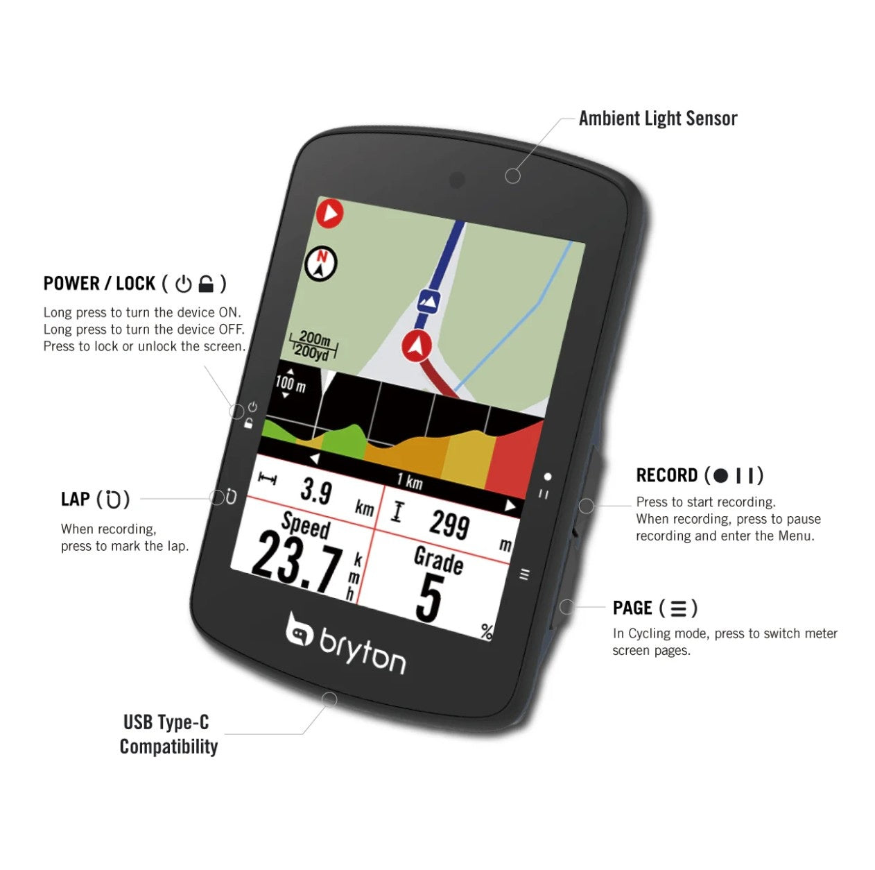 GPS BRYTON RIDER S510E
