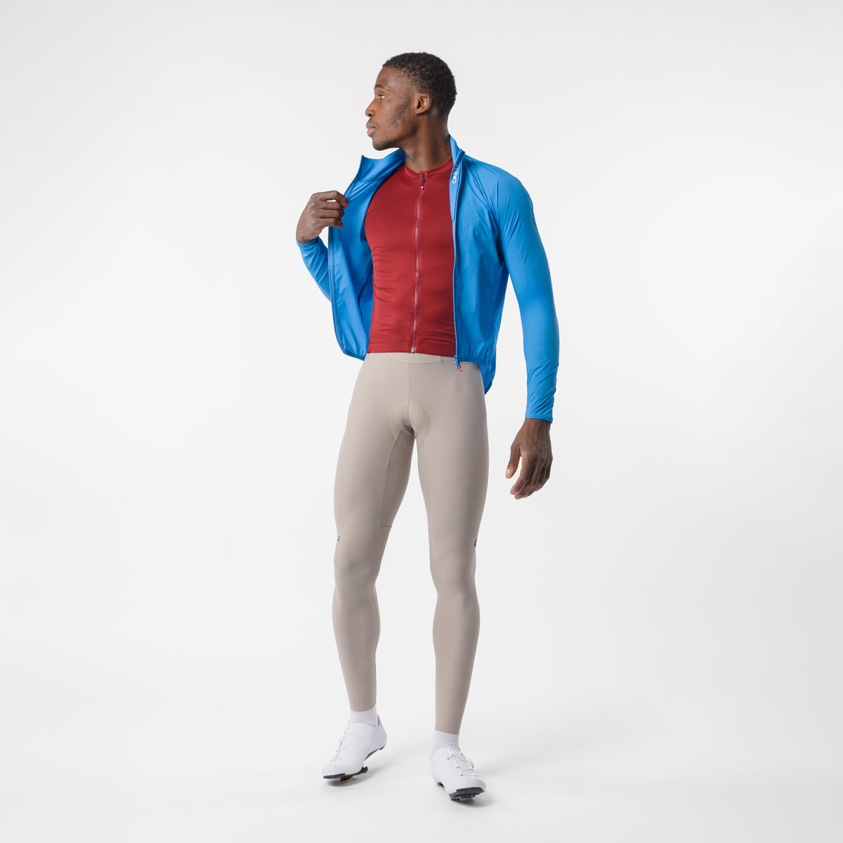 Veste CASTELLI Transition Air Bleu – portée ouverte