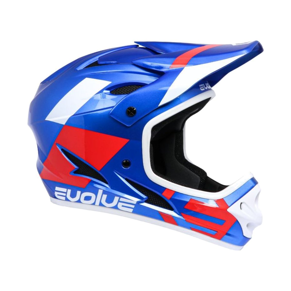 Casque Evolve Storm bleu et rouge