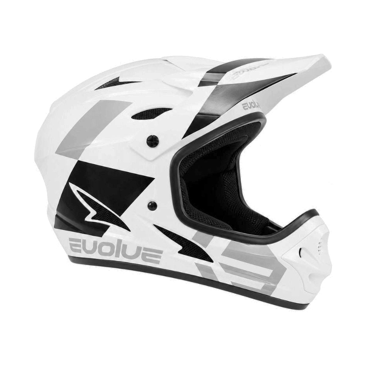 Casque Evolve Storm blanc et noir brillant