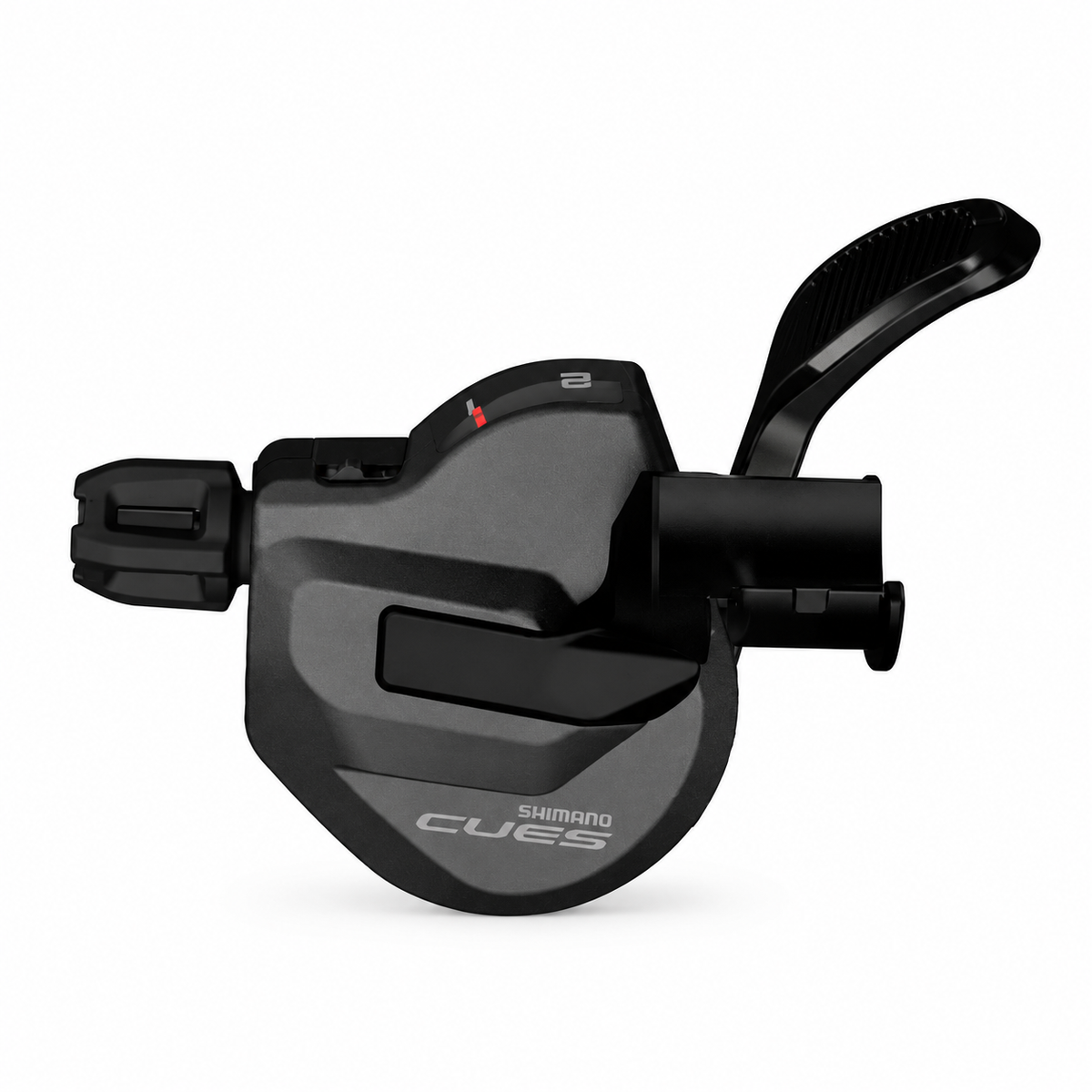 Commande de Vitesse Gauche SHIMANO CUES SL-U8000-IL 2V Avec Indicateur de Vitesse — vue du produit sur fond blanc