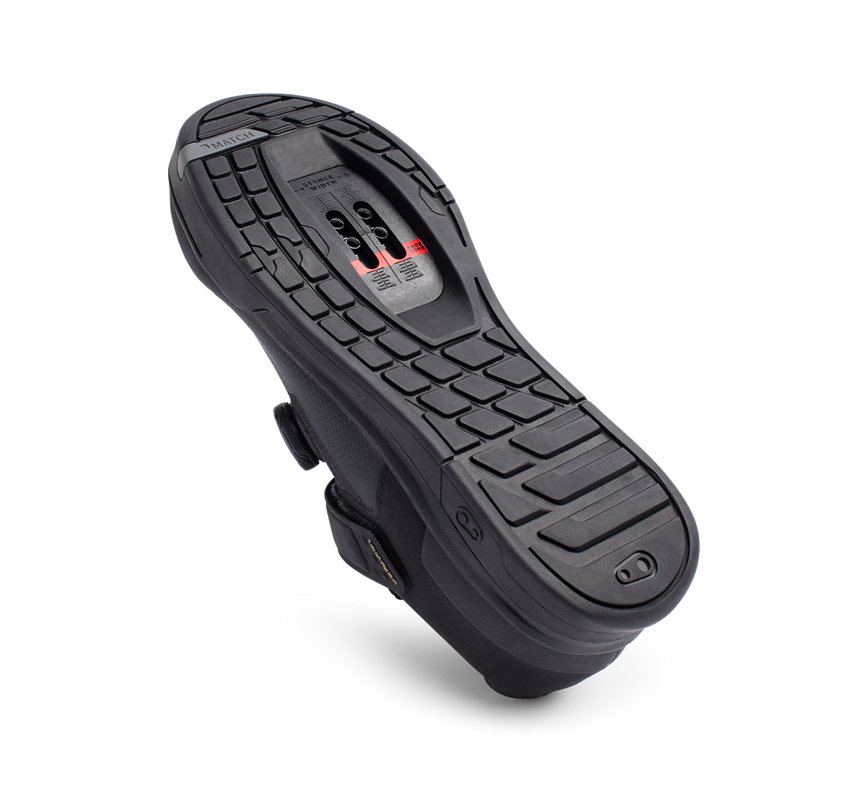 Chaussures VTT CRANKBROTHERS MALLET BOA CLIP Noir/Or — vue oblique de la semelle