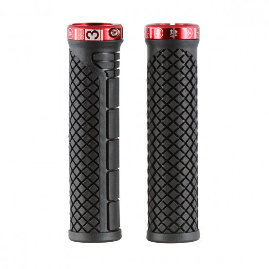 Grips SB3 SHARK Lock-On 132 mm Noir/Rouge