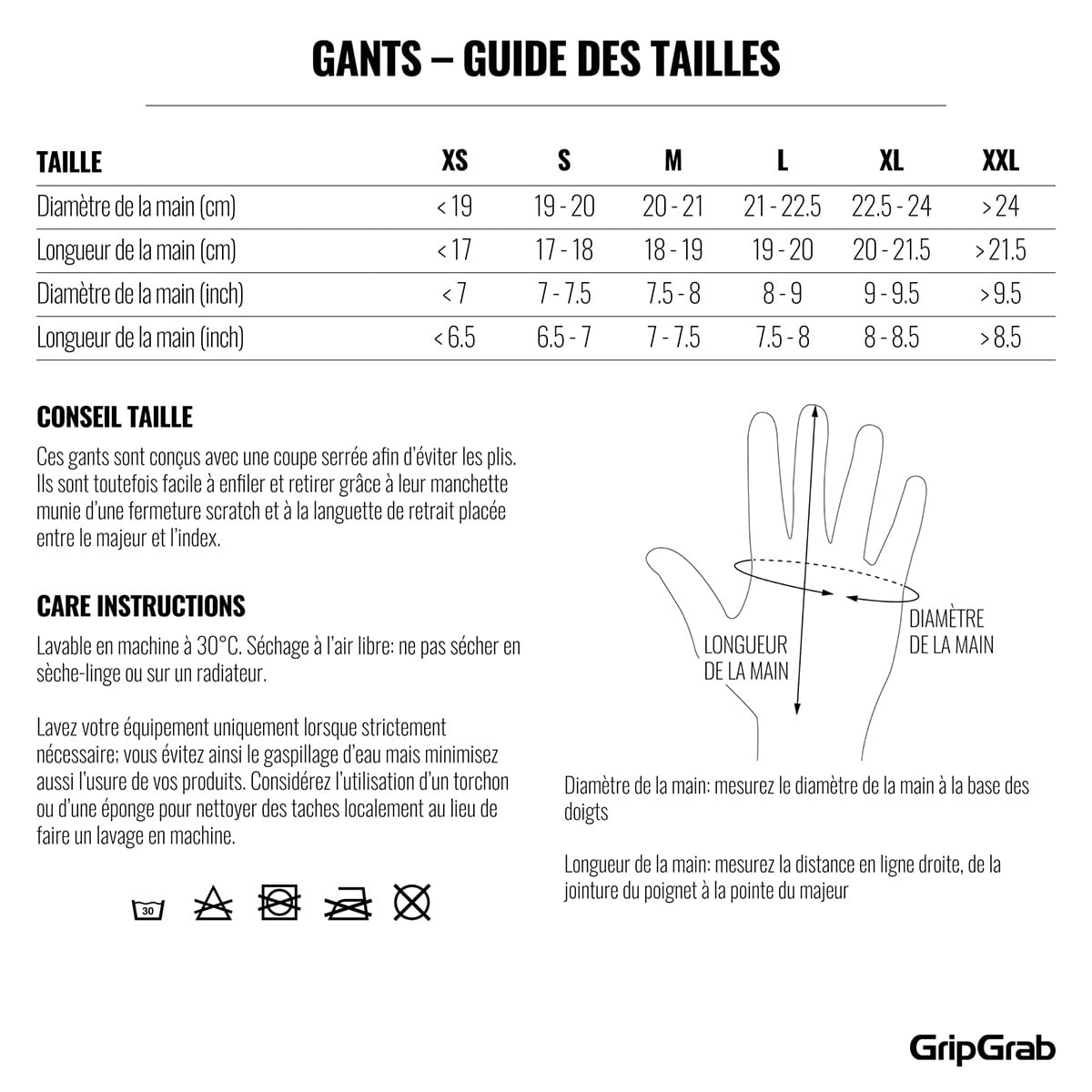 Gants GRIPGRAB INSULATOR 2 Mi-Saison Noir