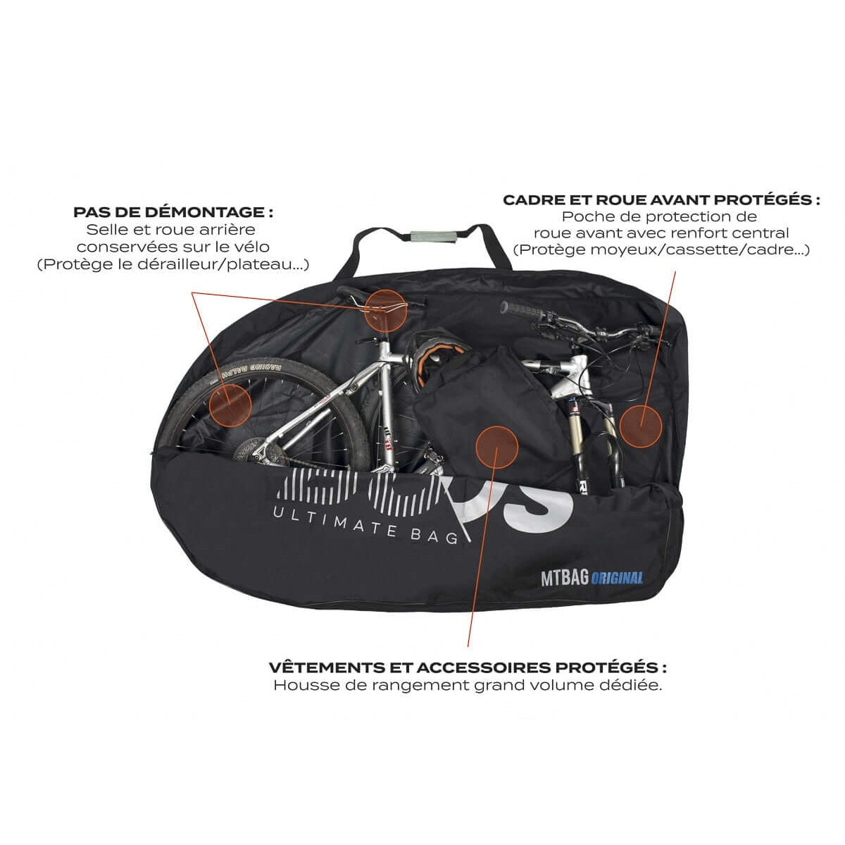 Housse de Vélo BUDS MTBAG ORIGINAL Noir