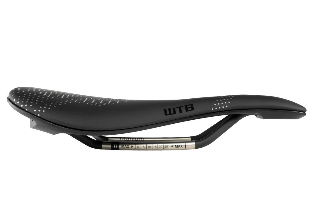 Selle WTB GRAVELIER Medium 140mm Rails Titane Noir