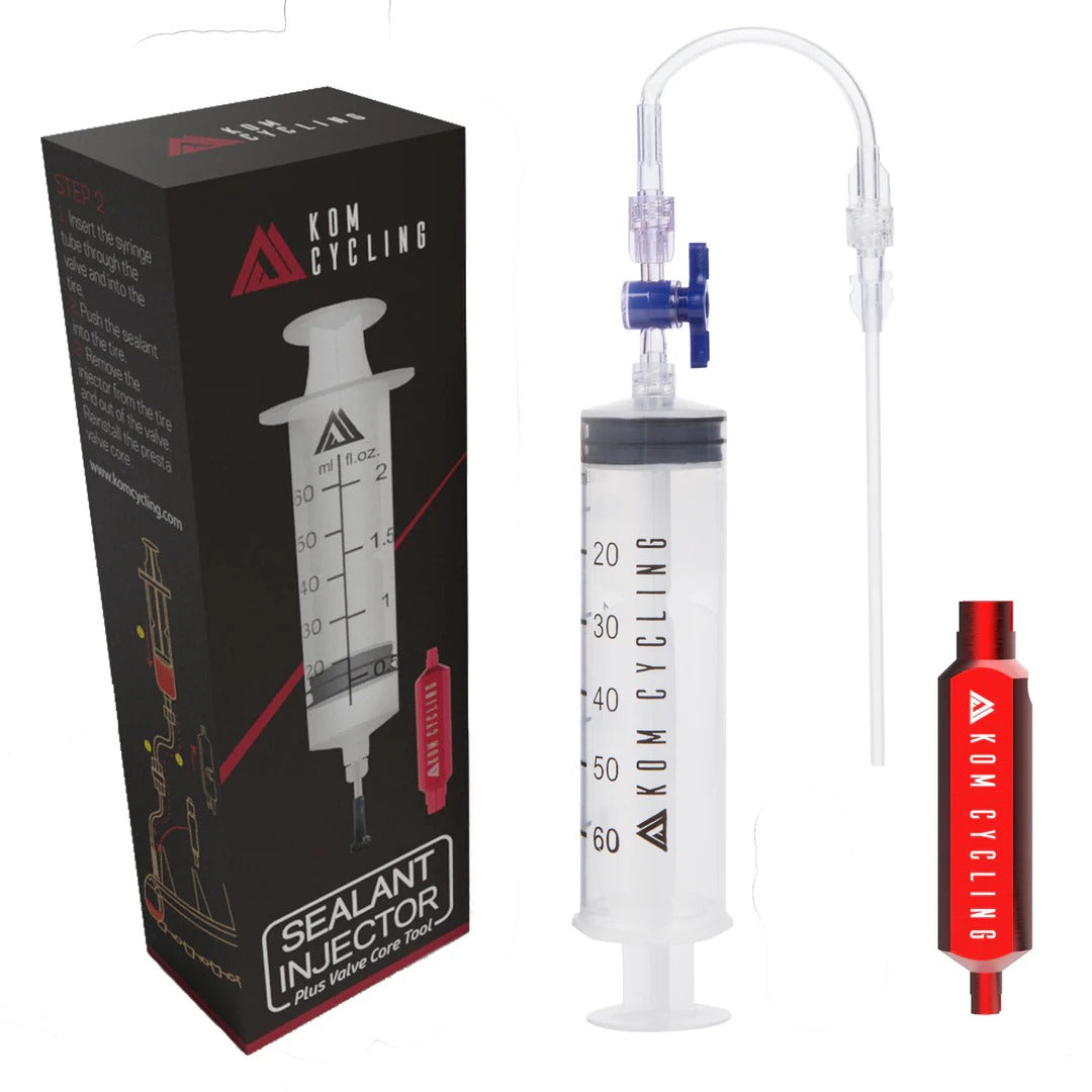 Seringue pour Liquide Préventif KOM CYCLING Démonte Valve Alu