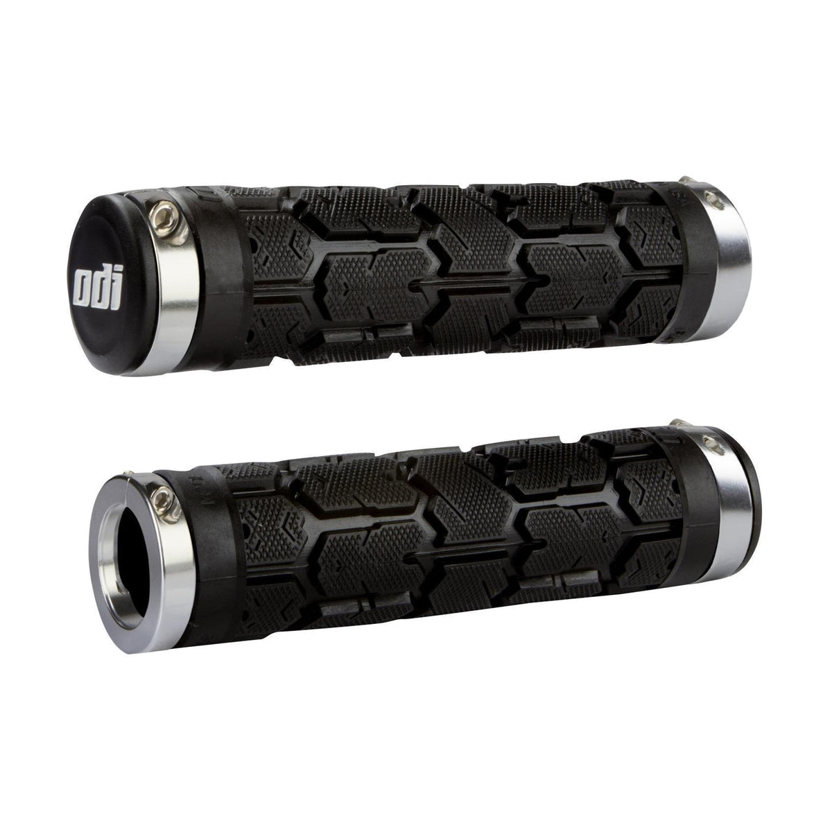 Grips ODI ROGUE Lock-on 130 mm Noir/Chrome