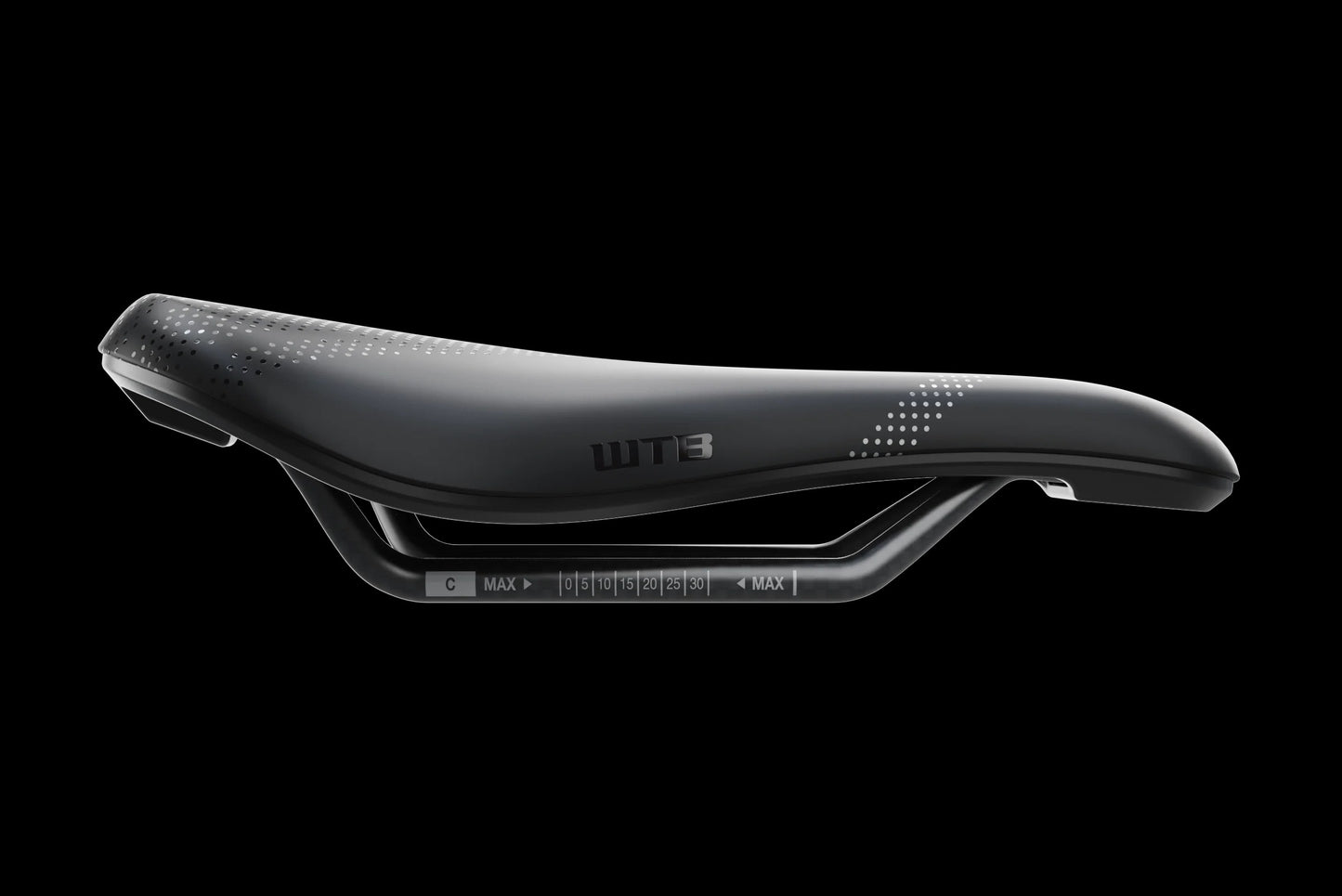 Selle WTB SOLANO SL FUSION Medium 142mm Rails Carbone Noir