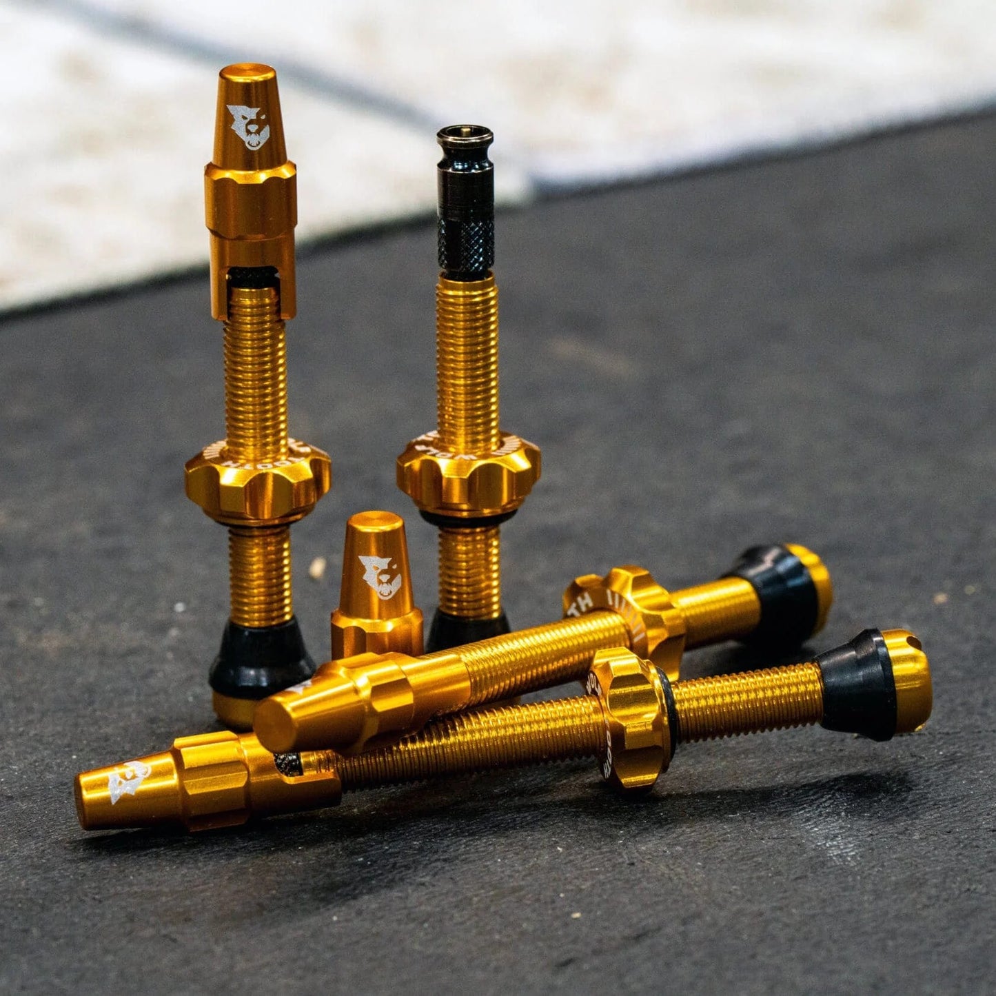 Lot de 2 Valves Tubeless WOLF TOOTH CLIK VALVE Or