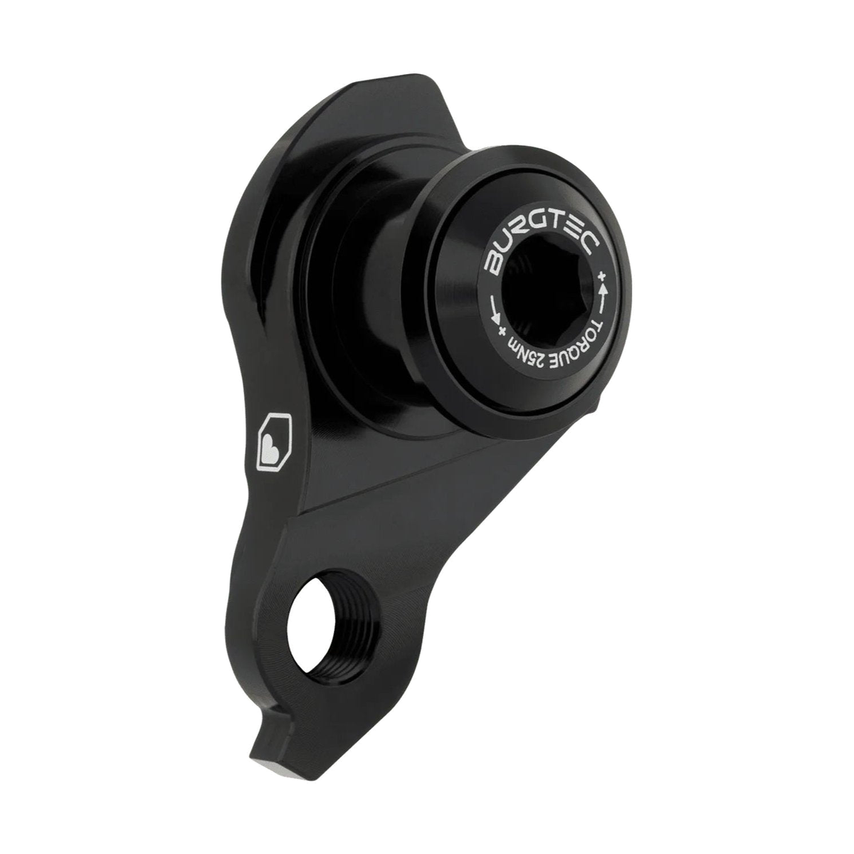 Patte de Dérailleur BURGTEC UDH Noir — vue produit sur fond blanc
