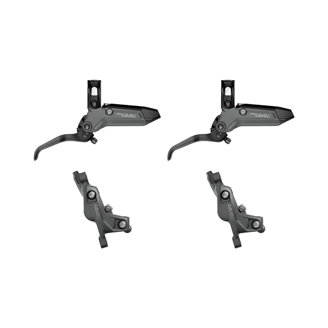 Paire de Freins SRAM LEVEL BRONZE STEALTH 4 pistons Gris