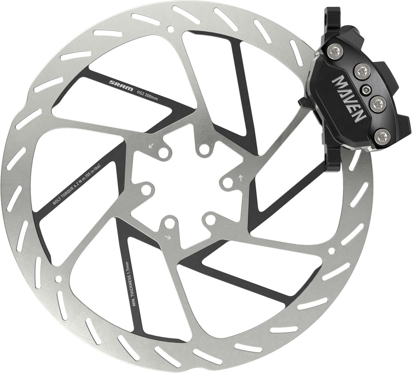 Frein Arrière SRAM MAVEN SILVER Noir