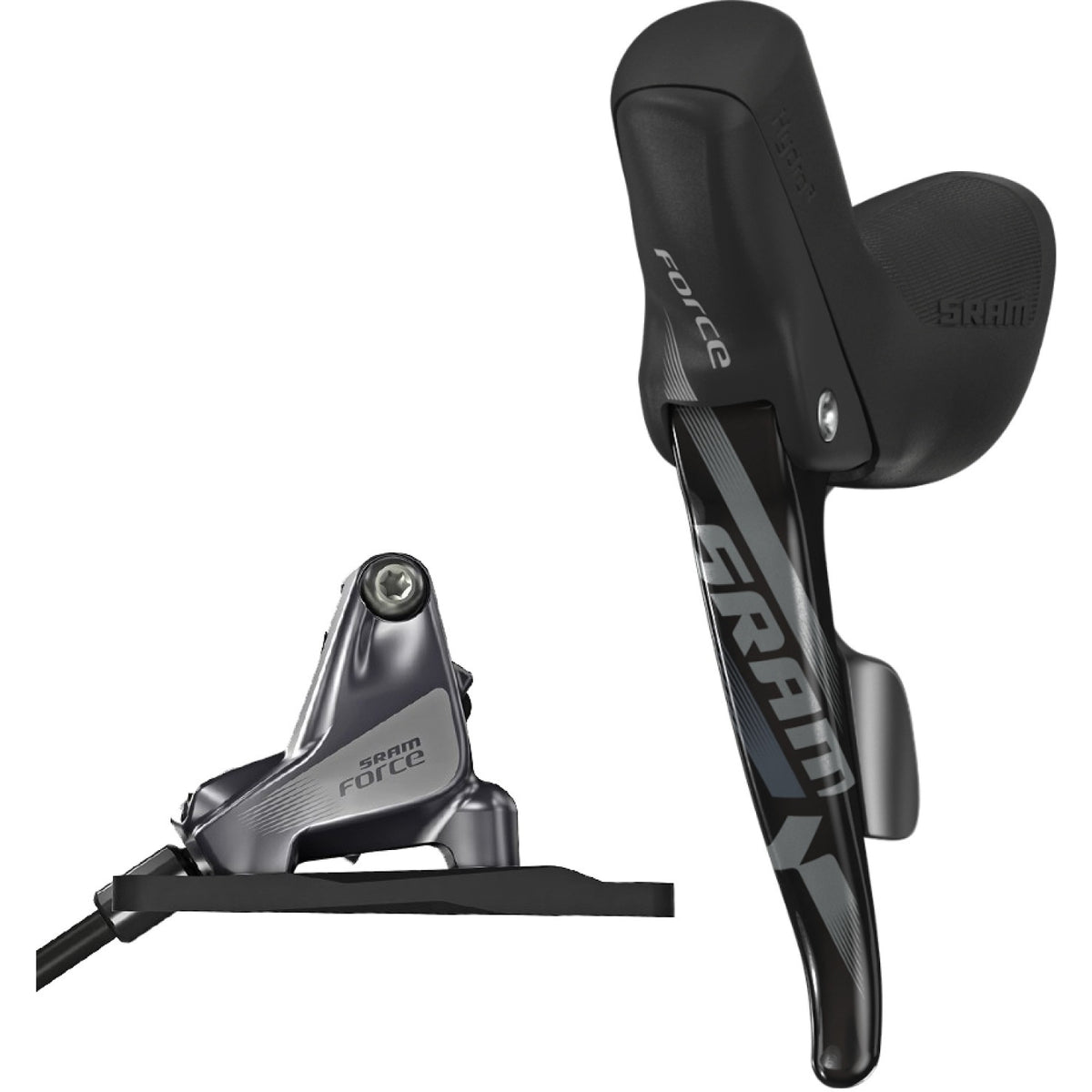 Levier Gauche Mono et Étrier Arrière SRAM FORCE Dropper Actuator Flat Mount