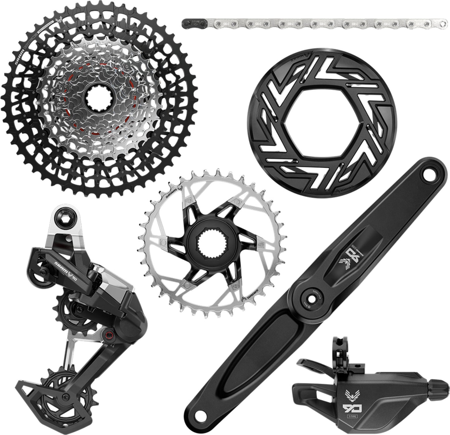 Groupe VAE SRAM EAGLE 90 T-TYPE 12V 36 Dents pour Moteur BOSCH