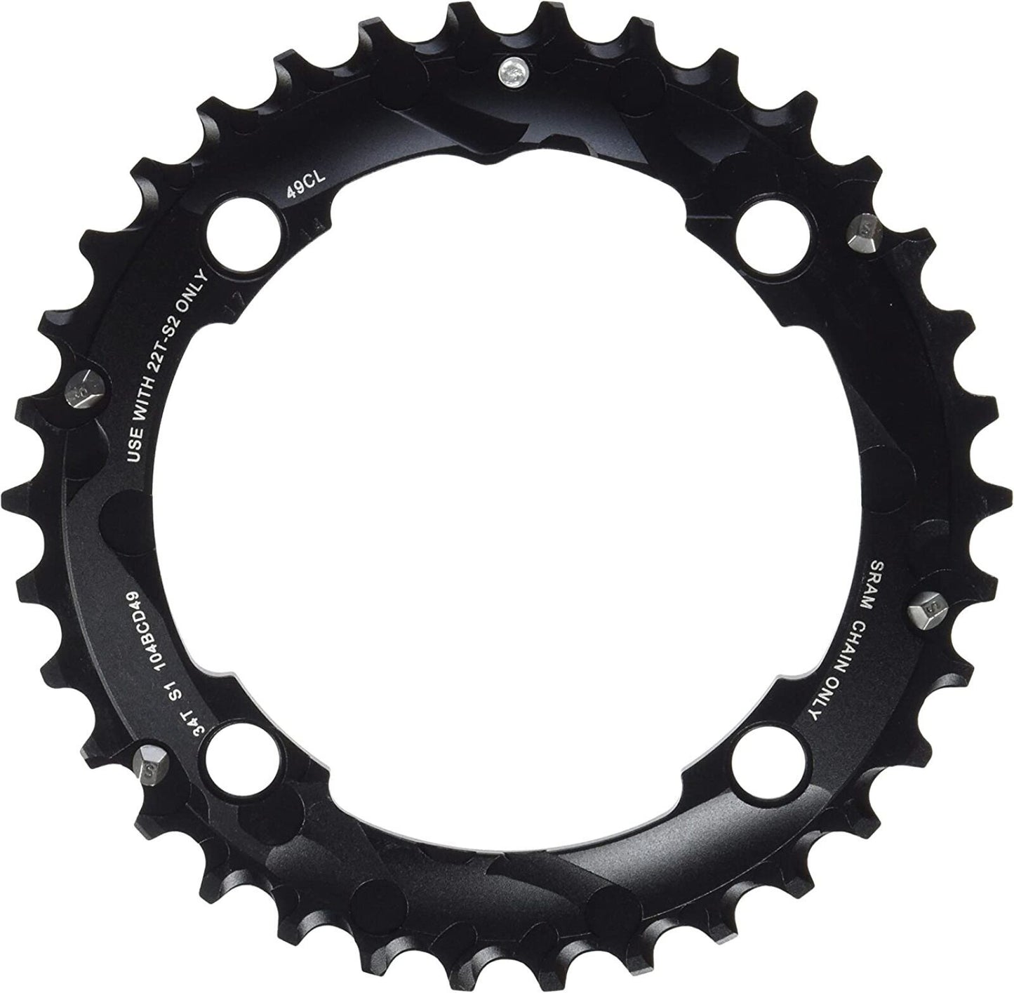 Plateau Extérieur SRAM MTB 104BCD 10V 4 Trous 104mm