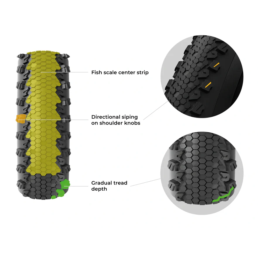 Pneu VITTORIA TERRENO XC RACE 29x2.4 Graphene/Silica Tubeless Ready Souple Beige