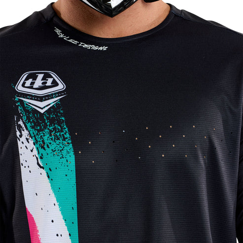 Maillot TROY LEE DESIGNS SPRINT FULL PULL Manches Longues Noir 2025