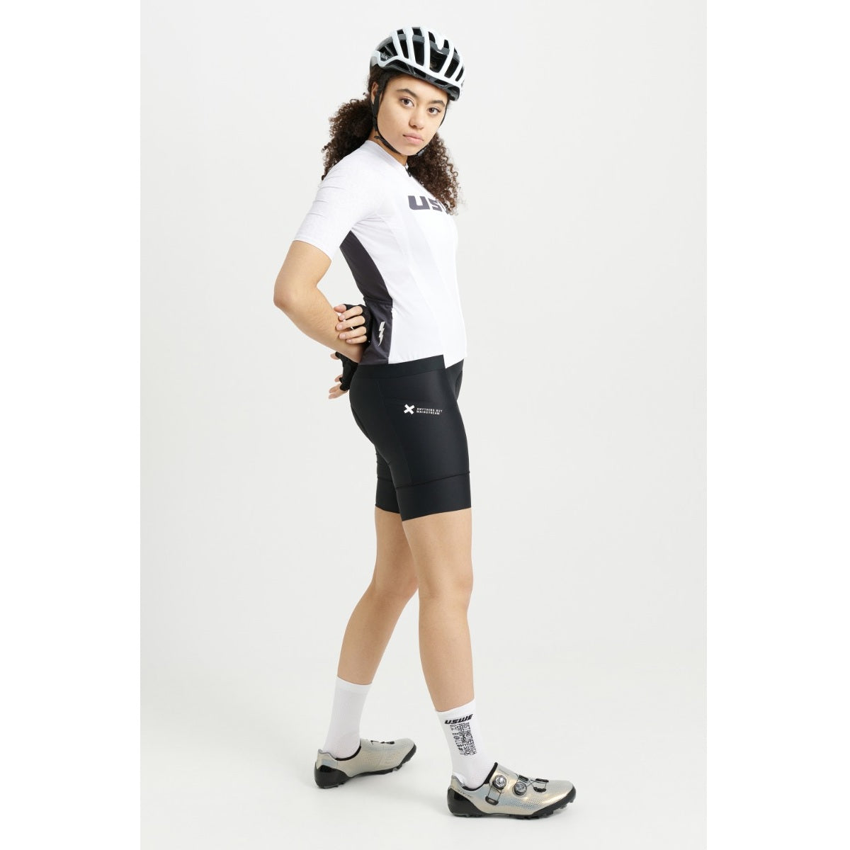 Maillot USWE GRUS GRAVEL Manches Courtes Femme Blanc