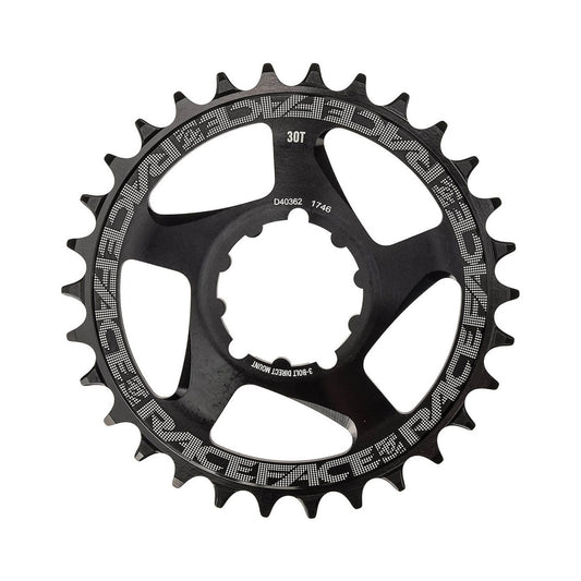 Plateau Mono RACE FACE NARROW WIDE 9/10/11/12V Direct Mount Boost Compatible SRAM Noir — vue du plateau sur fond blanc