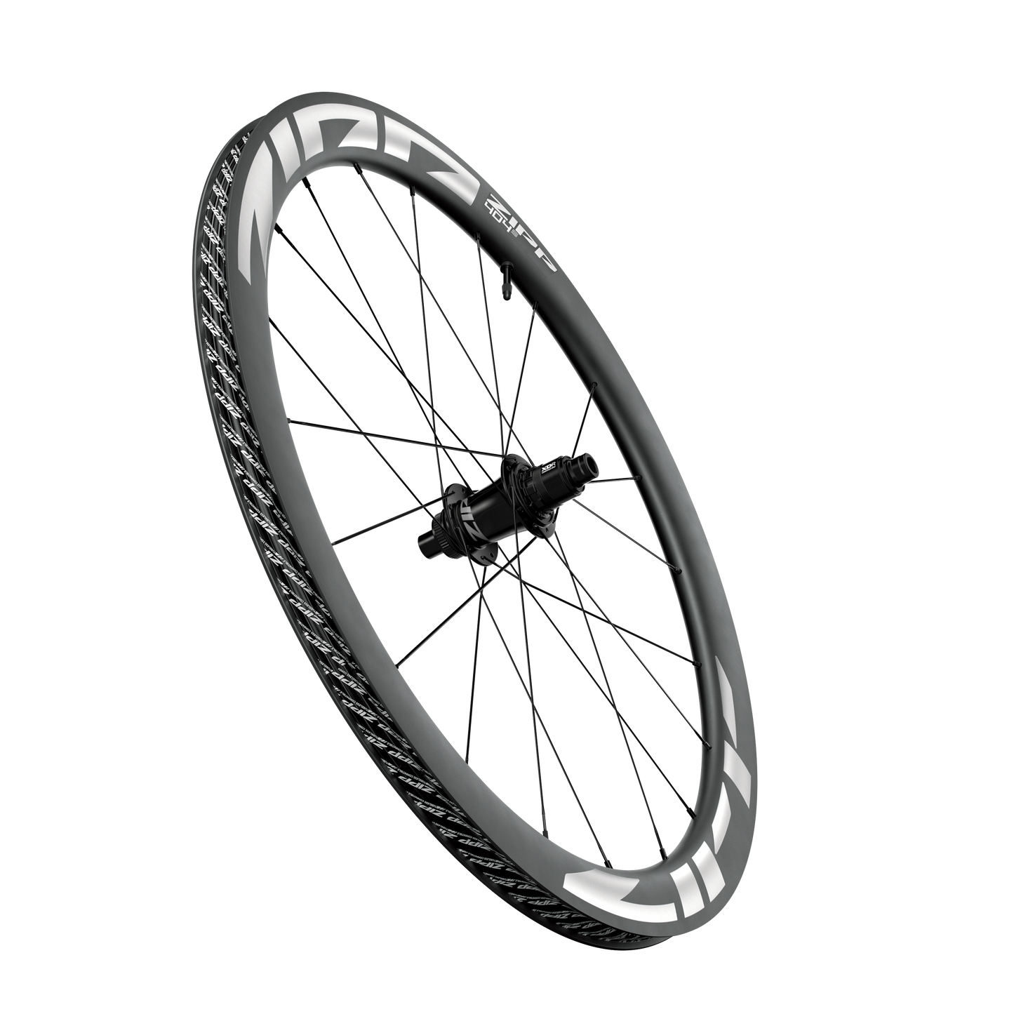 Paire de Roues ZIPP 404 S A1 Tubeless Ready (Center Lock) Noir/Gris