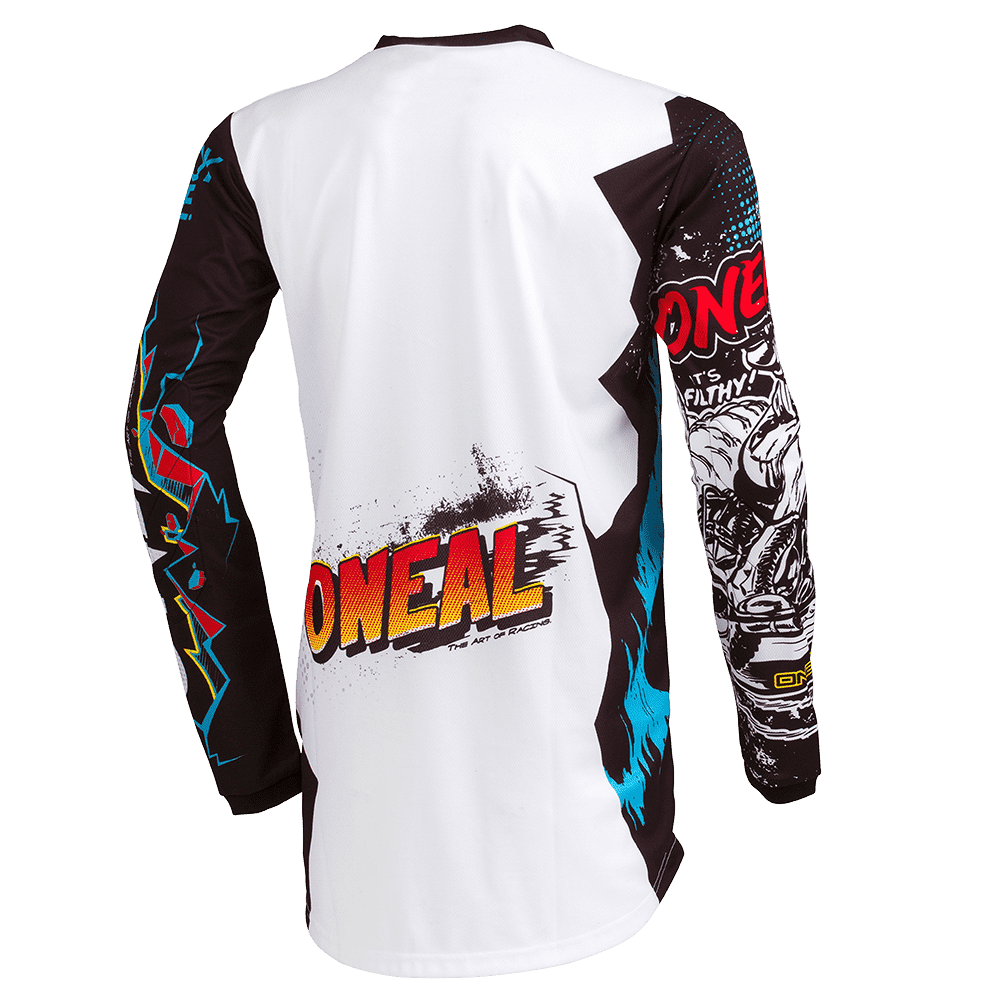 Maillot O'NEAL ELEMENT VILLAIN Junior Manches Longues Blanc