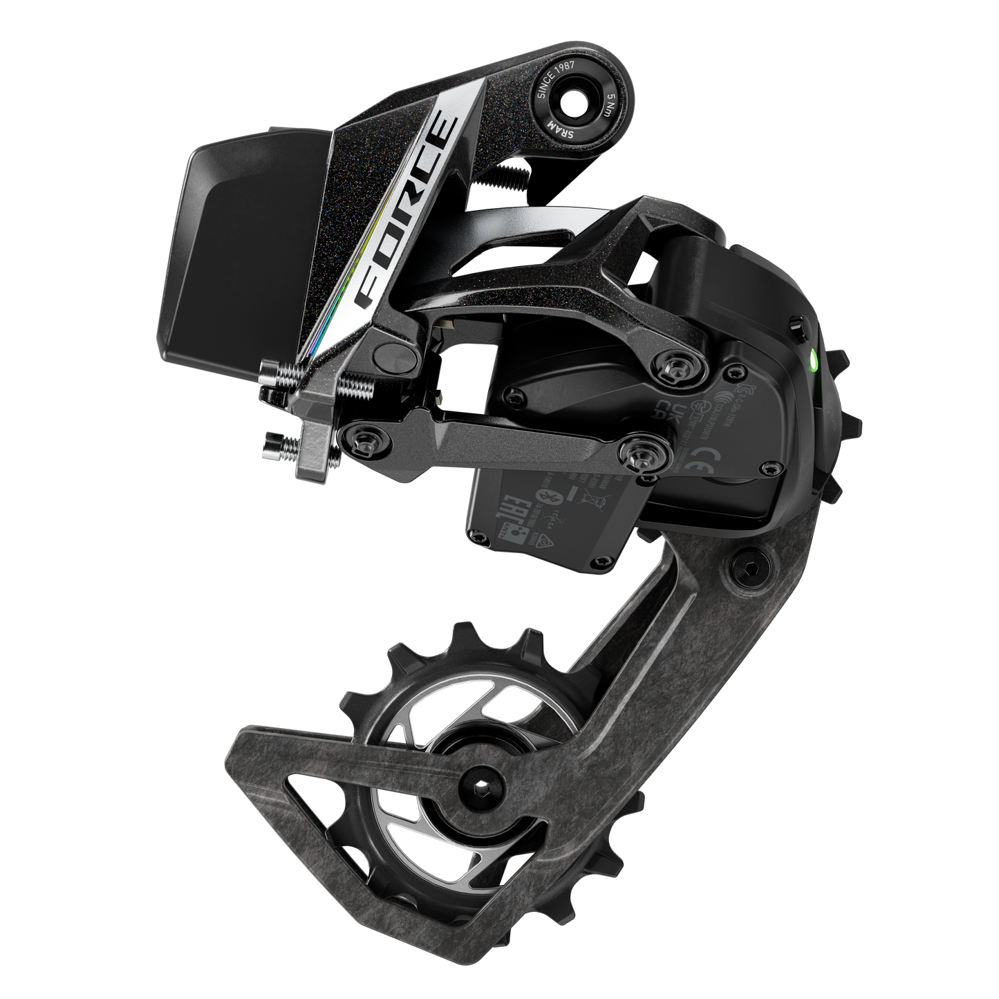Dérailleur Arrière SRAM FORCE AXS E1 2x12V Max 36 Dents (Sans Batterie)