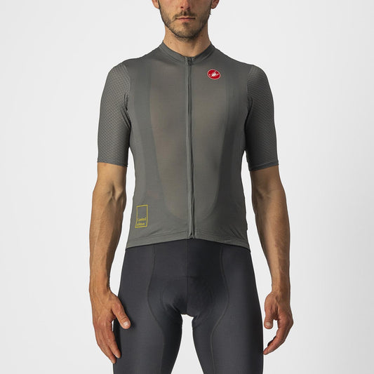 Maillot CASTELLI BREATHE ATTACK Manches Courtes Gris/Vert