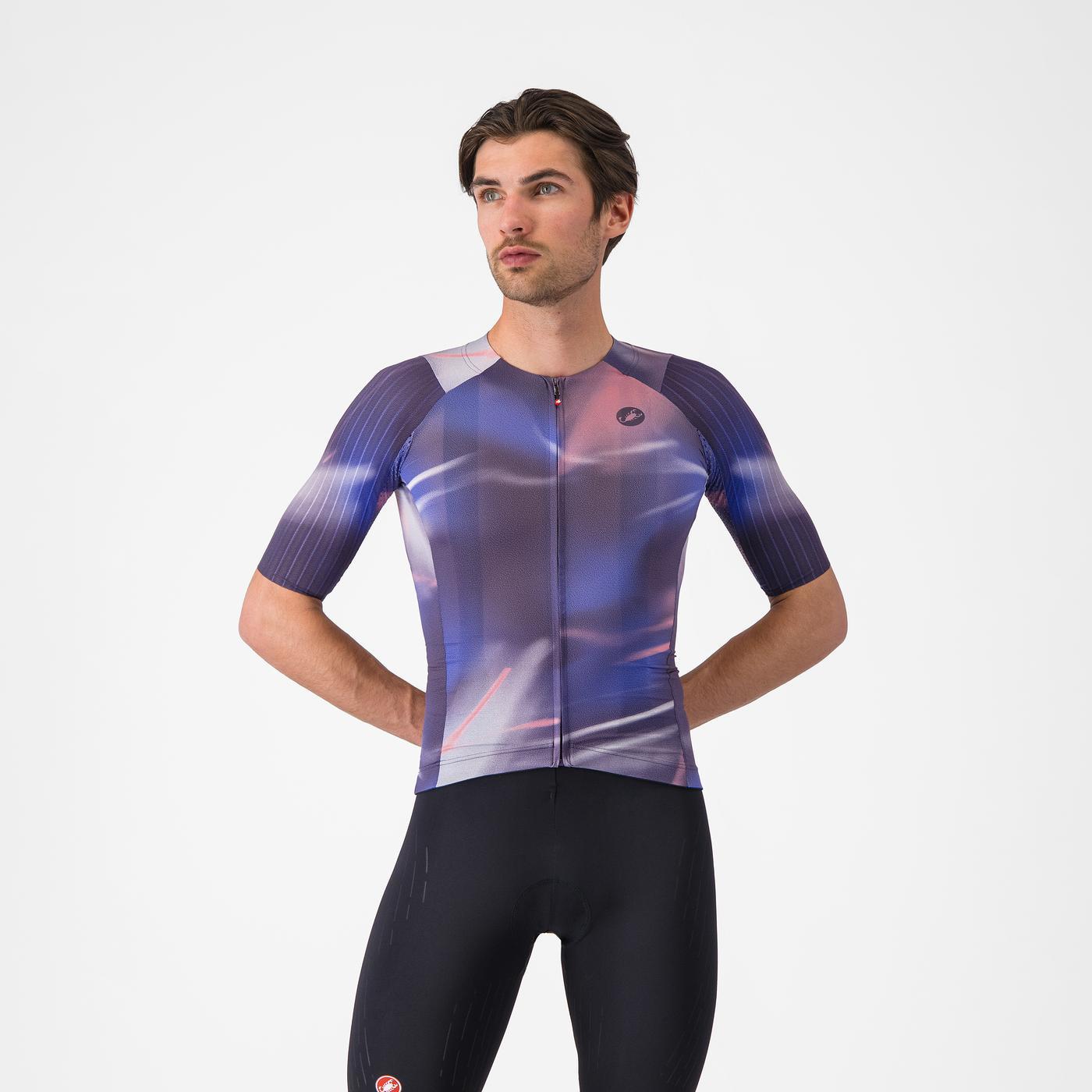 Maillot CASTELLI AERO RACE 8S Manches Courtes Violet
